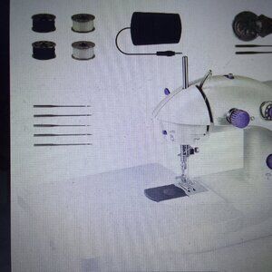 Mini electric sewing machine 2-speed desktop portable w LED Light brand new